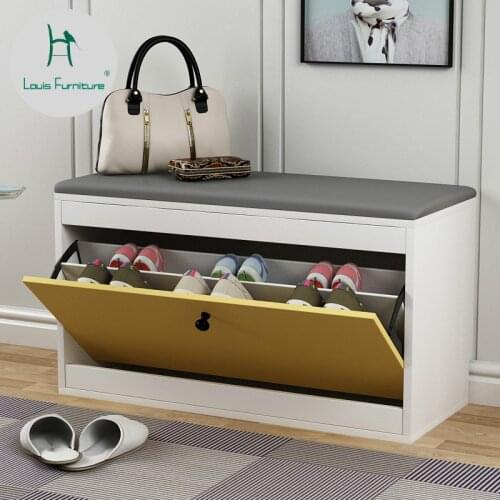 Louis Fashion Shoe Cabinets Modern Simplified Nordic Storage Fashion Sofa Stool