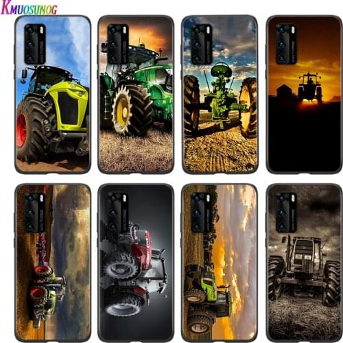 Silicone Cover Farm Vehicle Tractor For Huawei P 50 P40 P30 P20 P10 P9 P8 Pro Plus Lite E mini 2017 2019 Phone Case