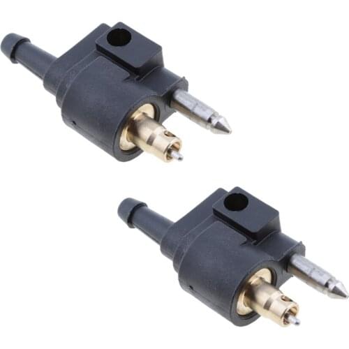 2x Fuel Line Connector Joint Black Fits For Yamaha Motor Outboard 6mm Male Mount Engines engine fuel line connectors fittings