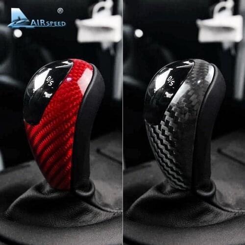 AIRSPEED for BMW M3 M5 M6 Carbon Fiber for BMW M3 M5 M6 Stickers Car Gear Shift Knob Cover Sticker Interior Trim Accessories