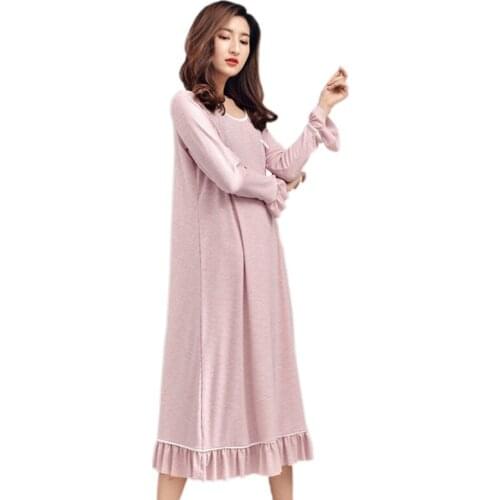 Yomrzl A822 New arrival summer and autumn womens nightgown modal home clothes indoor clothes dress