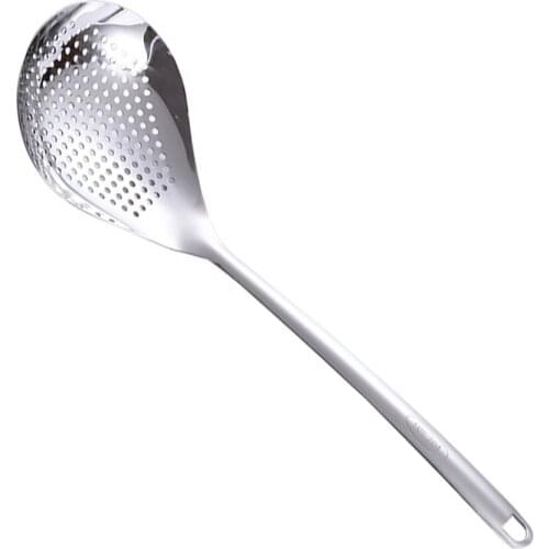 1 Pc Practical Skimmer Scoop Strainer Scoop Stainless Steel Colander (Silver)