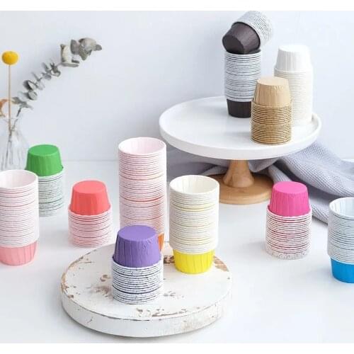 100Pcs Cupcake Paper Cake Muffin Cups Cake box Cupcake Liner Kitchen Baking Accessories Cake Mold Small Muffin Boxes