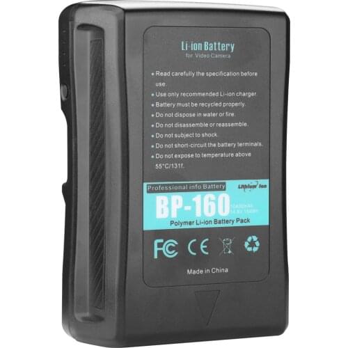 14.8V BP-130/8800mAh BP-160/10400mAh V Mount Li-ion Battery V Lock for Sony Camera BP Battery LED Photography Light Video Camera