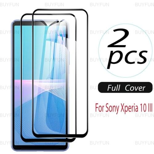 2pcs screen protector glass for xperia 10 III 6.0'' full cover Scratch resistant tempered glass for sony xperia 10 III SO-52B