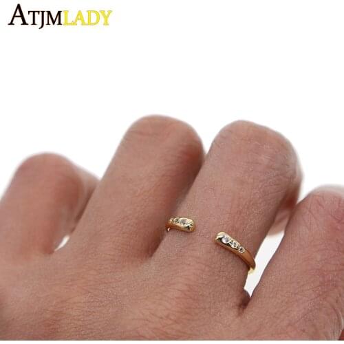 2020 delicate Dazzling CZ Open Finger kunckle Ring Valentines Day gift for Women Wedding Engagement tiny rings Jewelry