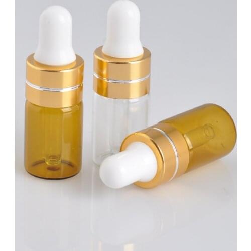 3ML Plastic Head Dropper Glass Essential Oil Sub-Bottle Oil Bottle Bottle Cosmetic Plastic Head Dropper Bottles