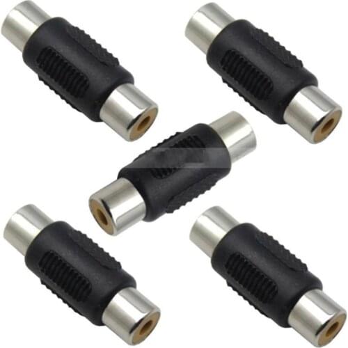 5PCS Female to Female RCA Coupler Connector Adapter Audio Video For CCTV Camera