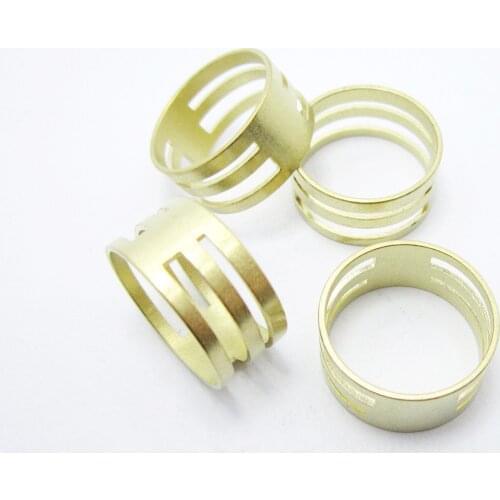 Brass finger ring Jump ring opener Raw brass tool rings Jewelry making -6pcs R1438