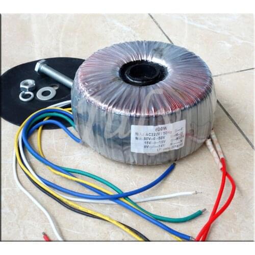 600W toroidal transformer output 1 group three-wire 50V+1 group 15VX2+1 group secondary 14-wire output