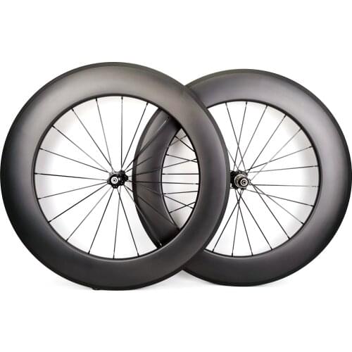 700C 88mm depth 25mm width clincher/Tubular Road bike carbon wheelset UD matte finish, High frame wheels