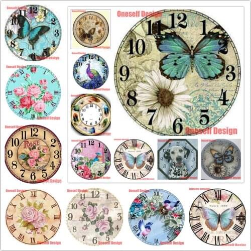 New style butterfly 5d diamond painting with clock diy diamond embroidery full set with clock animal christmas decor for home