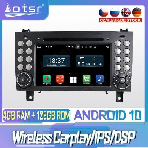 Android 10 PX6 128G For BENZ SLK Class R171 2004 2012 DVD GPS Navigation Auto Radio Stereo Video Multimedia Player HeadUnit 2din