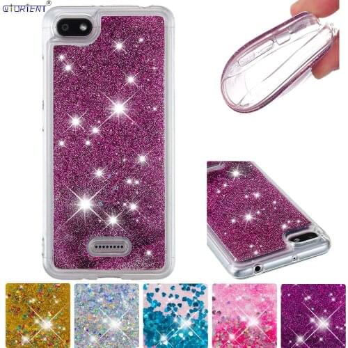 Glitter Case for Xiaomi Redmi 6A 6 Bling Liquid Quicksand Cute Cover Xaomi Xiomi Red Mi 6 A A6 7A 5A A1 A2 Silicone Bumper Case
