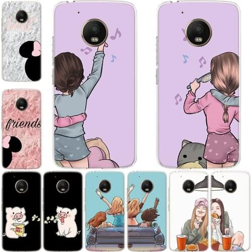 Always And Forever Best Friends Cartoon BFF Phone Case For Motorola Moto G9 G7 G8 Power E6 E5 G6 G5 G5S EU Plus Play One Action