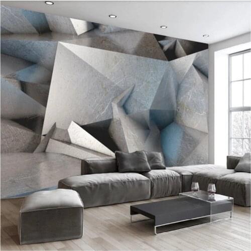European Retro 3D Stereoscopic Geometric Industrial Wind Living Room Background Mural Wallpaper 3D Wall Papers Home Decor