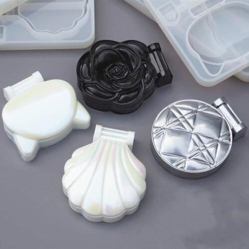 DIY Crystal Makeup Mirror Shell Mirror Cat Diamond Rose Makeup Mirror Folding Mirror Silicone Epoxy Mould UV Resin Molds