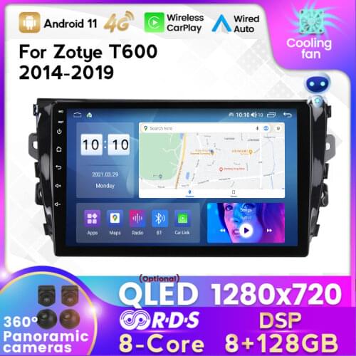 MEKEDE android 10.0 4G LTE touch screen Car Radio Multimedia Video Player Navigation GPS for ZOTYE T600 carplay head unit FM