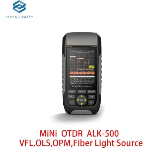 Mini OTDR Fiber Optic Reflectometer 3.2 Inch Color LCD with VFL and OPM 22/20dB for 80km Optical Fiber Cable Ethernet Tester