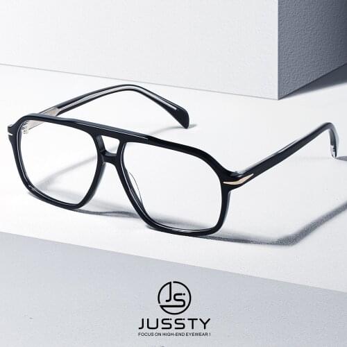 Multifocal Prescription Glasses Men Bifocal Progressive Eyeglasses Men Optical Myopia Eyewear Big Frame Acetate Spectacle Custom