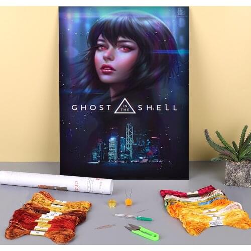 Cartoon Girl Woman Printed Canvas 11CT Cross-Stitch Kit Embroidery DMC Threads Knitting Hobby Handiwork Handmade For Gift