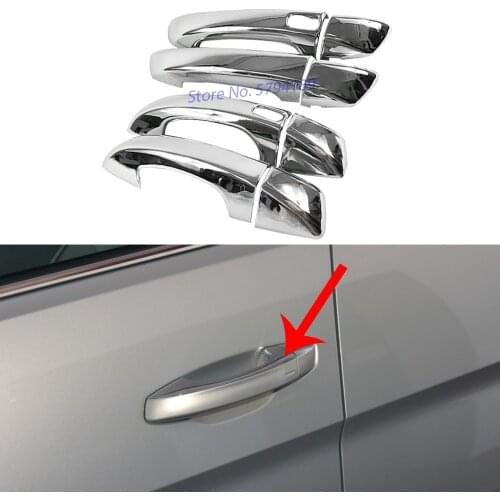 Car Side Door Handles Cover Trim Sticker For VW Golf 7 Skoda Octavia A7 2014 2015 2016 2017 Chrome Car Accessories