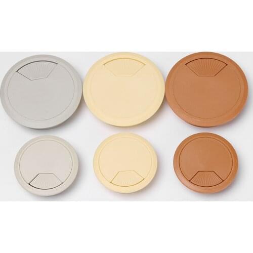60/80mm Desk Table Plastic Cable Hole Cover PC Computer Desk Round Wire Tidy Grommet Desk Table Cable Fastener Home Accessories