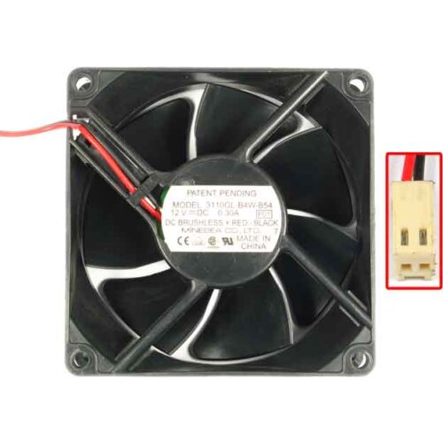 NMB-MAT 3110GL-B4W-B54 P01 DC 12V 0.30A 80x80x25mm Server Cooling Fan
