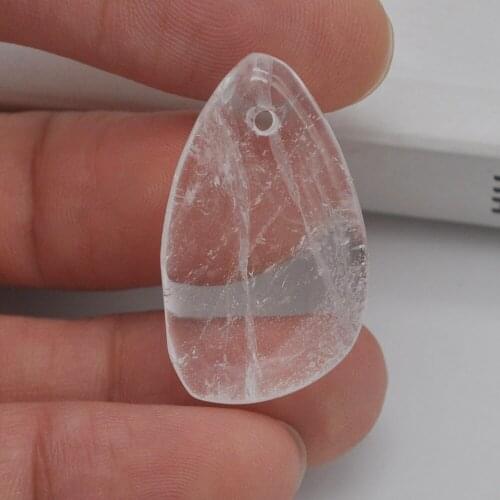 30x18MM Clear Crystal Stone Bead CAB Cabochon Hole Jewelry For Woman Gift Pendant H222
