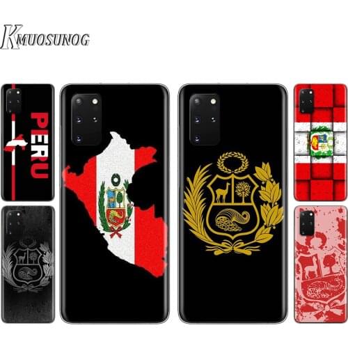 Peru Flag For Samsung S20 FE A91 A81 A72 A71 A52 A51 A42 A41 A32 A31 A21 A12 Lite Transparent Phone Case