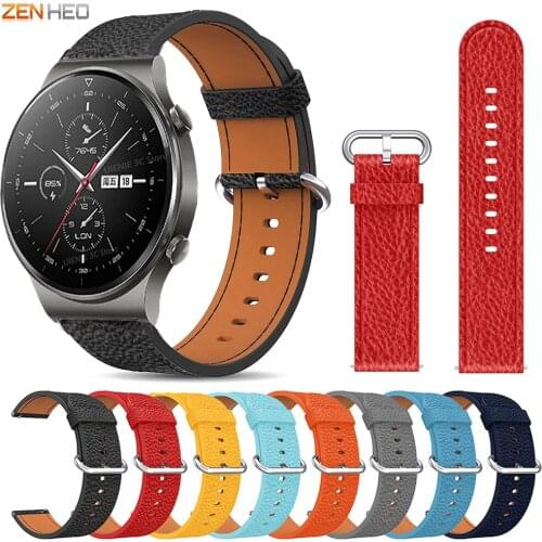 22mm Leather Strap Huawei Watch GT2 Pro Watch Band Replacement Watchband for Huawei Honor Watch GS Pro/Honor Magic Watch2 46mm