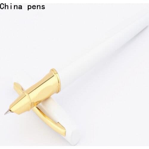 Luxury quality 7027 White color Business office fine nib Fountain Pen New Student office stationery pen