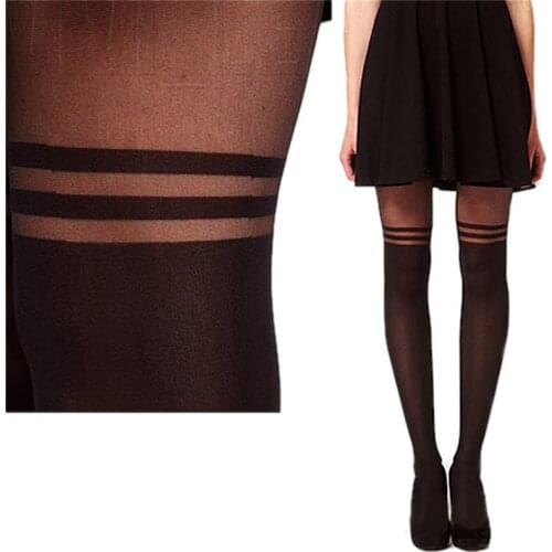 Sexy Womens Stockings Thin Thigh High Stockings Hosiery Pantyhose Sexy Lingerie Female Elastic Nylon Stockings