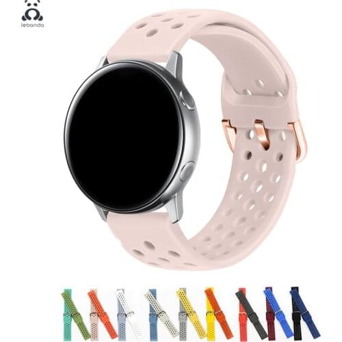 Lebanda Sport band for Galaxy Watch Active/42/46mm strap for HUAWEI GT Silicone band soft breathable replacement 20mm 22mm