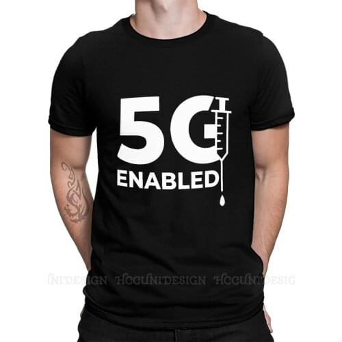 High Quality Men I Got Vaccinated Thanks Science TShirt 5G Enabled Vaccinated Check Pure Cotton Shirt Tees Harajuku For Adult