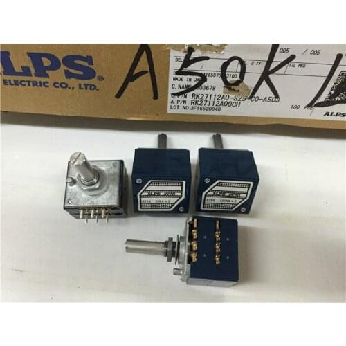 Japan ALPS RK27 double volume potentiometer A50K A100K round handle 6 foot