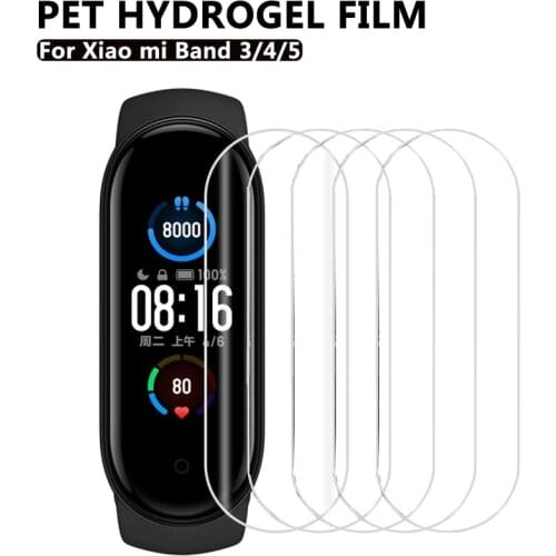PET Soft Screen Protectors Film For Xiaomi Mi band 3 4 5 Protective Film Wristband Accessories Bracelet on Mi band 6 5 4 HD Film