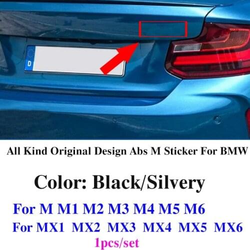 1pcs Car Rear Logo Sticker Original Emblem Design ABS For M 3D Decal Label Fit For M series M1 M2 M3 M4 M5 M6 MX1 MX2 MX3 MX4
