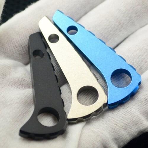 1pcsTC4 Titanium Alloy Pocket Knife Spine Keel For Spyderco Paramilitary 2 C81 EDC Knife Handle Shank DIY Material Back Spacer