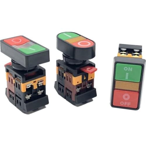 PPBB-30n start stop double key switch with light (mounting hole 30mm) button 6 / 12 / 24 / 220V household / Industrial