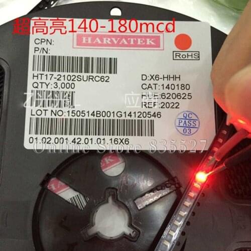 1000PCS/LOT 2012 0805 four red SMD lamp beads Ultra bright 140 - 180 mcd LED light emitting diode leds highlight