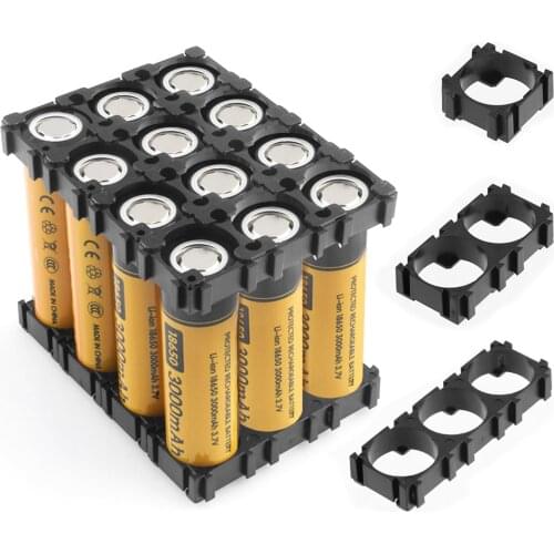 20pcs/lot Plastic 18650 Battery Holder Bracket Cylindrical 18650 Case Cell Holder Safety Anti Vibration Li-ion Battery Holder