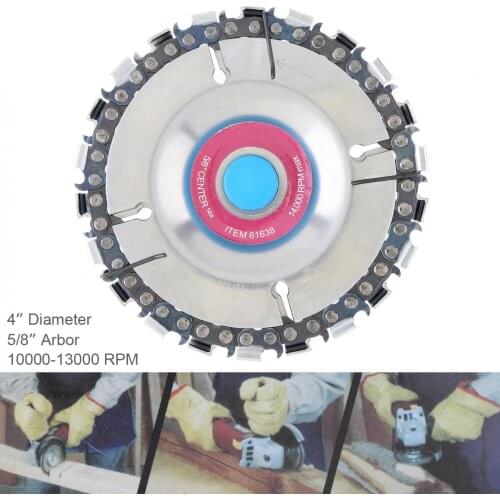 4 Inch 22 Tooth Durable Angle Grinder Chain Tray Disc Cutter Wood Grooved Saw Blade Woodworking Chain Grinder Chain Disc 2021