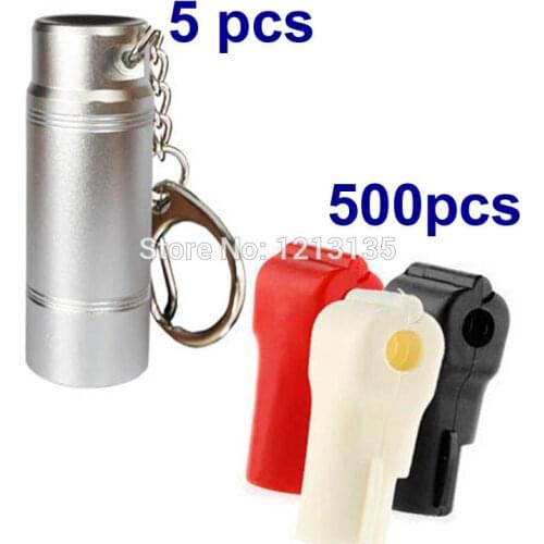500 pcs red 6 mm display security EAS stoplock supermarket security anti theft stop lock with 5 pcs magnetic keys