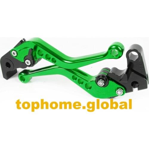For Kawasaki ZX12R 2000 - 2005 Short CNC Clutch Brake Levers Green 2001 2002 2003 2004