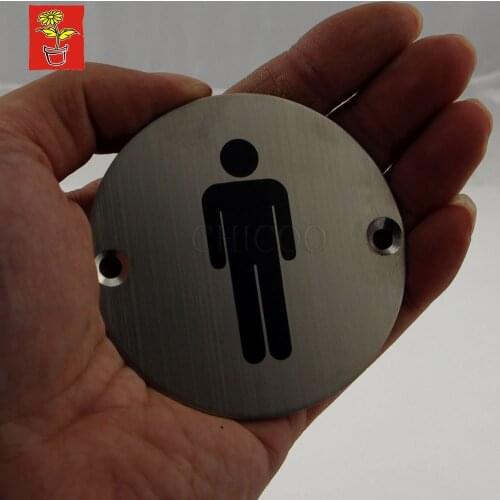 Hi-Q Steel Door Sign Plates Toilet Plate Men Signs Stainless Steel Door Name Plate Office WC Plate Door Sign Projects Hardware