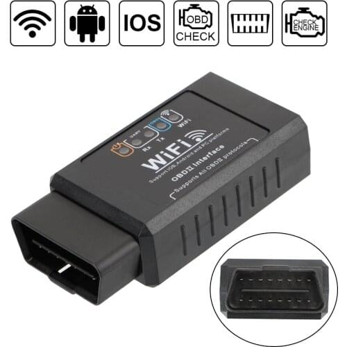 ELM327 OBD2 Scanner Car Detector Code Reader for iOS Android OBDII Kit WIFI Engine Lights Diagnostic Tool Automotive Accessories