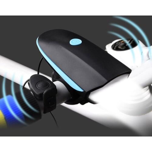 USB Chargeable Bicycle Horn Light 120db MTB Road Bike Electric Bell Multifunction Cycling Headlight Front Lamp Bike Accessories