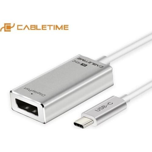 CABLETIME 4K 60Hz USB C to Displayport Adapter Type C to DP M/F Converter For HDTV Samsung galaxy s10 Huawei Mate30 pro P30 C035