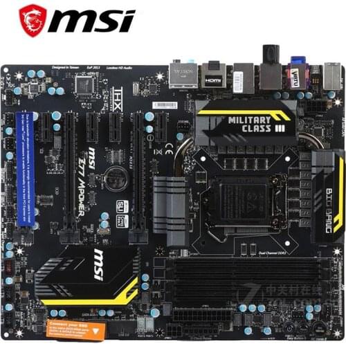 For MSI Z77 MPower Computer USB3.0 SATA III Motherboard LGA 1155 DDR3 For Intel Z77 Z77M Desktop Mainboard Used